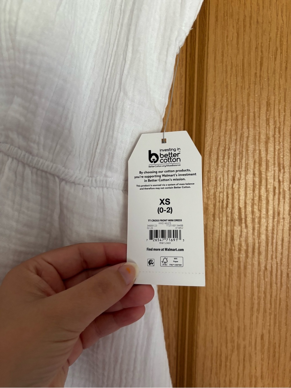 Time and Tru White V-Neck Summer Dress - Picture 10 of 15